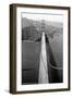 San Francisco, California - Golden Gate Bridge from Bridge Pinnacle-Lantern Press-Framed Art Print