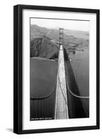 San Francisco, California - Golden Gate Bridge from Bridge Pinnacle-Lantern Press-Framed Art Print