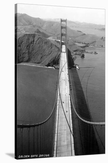 San Francisco, California - Golden Gate Bridge from Bridge Pinnacle-Lantern Press-Stretched Canvas