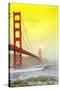 San Francisco, California - Golden Gate Bridge Yellow Sky-Lantern Press-Stretched Canvas