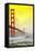 San Francisco, California - Golden Gate Bridge Yellow Sky-Lantern Press-Framed Stretched Canvas