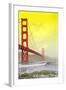 San Francisco, California - Golden Gate Bridge Yellow Sky-Lantern Press-Framed Art Print