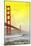 San Francisco, California - Golden Gate Bridge Yellow Sky-Lantern Press-Mounted Art Print