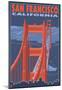 San Francisco, California - Golden Gate Bridge-null-Mounted Poster