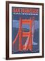 San Francisco, California - Golden Gate Bridge-Lantern Press-Framed Art Print