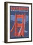 San Francisco, California - Golden Gate Bridge-Lantern Press-Framed Art Print