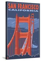 San Francisco, California - Golden Gate Bridge-Lantern Press-Stretched Canvas