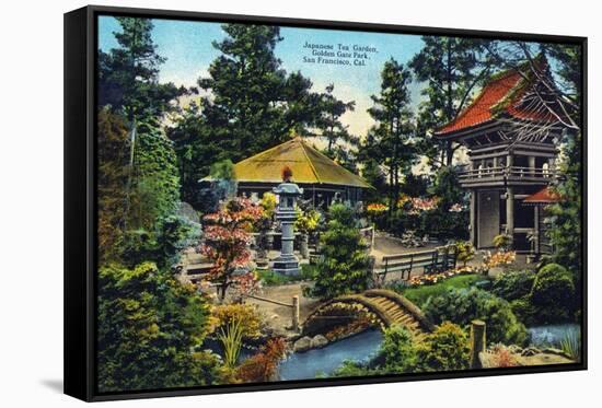 San Francisco, California - Golden Gate Park Japanese Tea Garden-Lantern Press-Framed Stretched Canvas