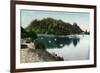 San Francisco, California - Golden Gate Park, Strawberry Hill and Stow Lake-Lantern Press-Framed Art Print