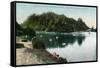 San Francisco, California - Golden Gate Park, Strawberry Hill and Stow Lake-Lantern Press-Framed Stretched Canvas