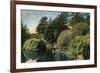 San Francisco, California - Golden Gate Park, View of Alvin Lake-Lantern Press-Framed Premium Giclee Print