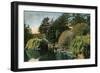 San Francisco, California - Golden Gate Park, View of Alvin Lake-Lantern Press-Framed Art Print