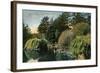 San Francisco, California - Golden Gate Park, View of Alvin Lake-Lantern Press-Framed Art Print