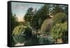 San Francisco, California - Golden Gate Park, View of Alvin Lake-Lantern Press-Framed Stretched Canvas