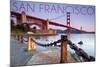 San Francisco, California - Golden Gate View-Lantern Press-Mounted Art Print