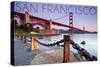 San Francisco, California - Golden Gate View-Lantern Press-Stretched Canvas