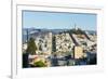 San Francisco, California, hills of the city and Coit Tower in sunshine.-Bill Bachmann-Framed Photographic Print