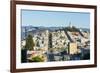 San Francisco, California, hills of the city and Coit Tower in sunshine.-Bill Bachmann-Framed Photographic Print