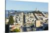 San Francisco, California, hills of the city and Coit Tower in sunshine.-Bill Bachmann-Stretched Canvas