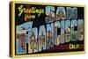 San Francisco, California - Large Letter Scenes-Lantern Press-Stretched Canvas