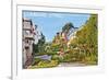 San Francisco, California - Lombard Street-Lantern Press-Framed Premium Giclee Print