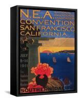 San Francisco, California - N.E.A. Convention-Lantern Press-Framed Stretched Canvas