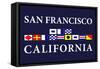 San Francisco, California - Nautical Flags-Lantern Press-Framed Stretched Canvas