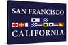 San Francisco, California - Nautical Flags-Lantern Press-Stretched Canvas