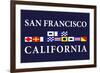 San Francisco, California - Nautical Flags-Lantern Press-Framed Art Print