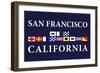 San Francisco, California - Nautical Flags-Lantern Press-Framed Art Print