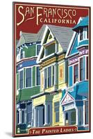 San Francisco, California - Painted Ladies-Lantern Press-Mounted Art Print