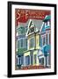 San Francisco, California - Painted Ladies-Lantern Press-Framed Art Print