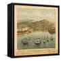 San Francisco, California - Panoramic Map No. 1-Lantern Press-Framed Stretched Canvas