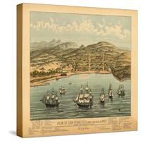 San Francisco, California - Panoramic Map No. 1-Lantern Press-Stretched Canvas