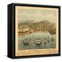 San Francisco, California - Panoramic Map No. 1-Lantern Press-Framed Stretched Canvas