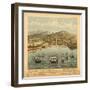 San Francisco, California - Panoramic Map No. 1-Lantern Press-Framed Art Print