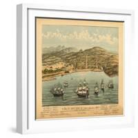 San Francisco, California - Panoramic Map No. 1-Lantern Press-Framed Art Print