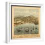 San Francisco, California - Panoramic Map No. 1-Lantern Press-Framed Art Print