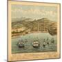 San Francisco, California - Panoramic Map No. 1-Lantern Press-Mounted Art Print