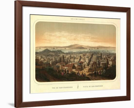 San Francisco, California - Panoramic Map No. 2-Lantern Press-Framed Art Print