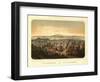 San Francisco, California - Panoramic Map No. 2-Lantern Press-Framed Art Print