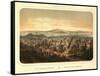 San Francisco, California - Panoramic Map No. 2-Lantern Press-Framed Stretched Canvas