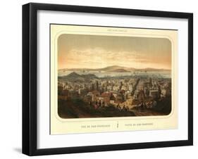 San Francisco, California - Panoramic Map No. 2-Lantern Press-Framed Art Print