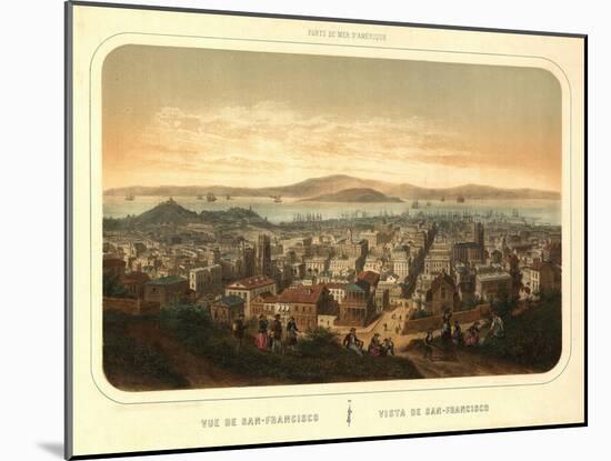 San Francisco, California - Panoramic Map No. 2-Lantern Press-Mounted Art Print