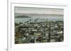 San Francisco, California - Panoramic View a Year after 1906 Fire-Lantern Press-Framed Art Print