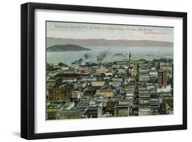 San Francisco, California - Panoramic View a Year after 1906 Fire-Lantern Press-Framed Art Print