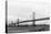 San Francisco, California - Panoramic View of Bay Bridge-Lantern Press-Stretched Canvas