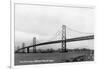 San Francisco, California - Panoramic View of Bay Bridge-Lantern Press-Framed Art Print