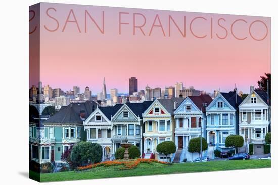 San Francisco, California - Pink Ladies-Lantern Press-Stretched Canvas