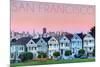 San Francisco, California - Pink Ladies-Lantern Press-Mounted Premium Giclee Print